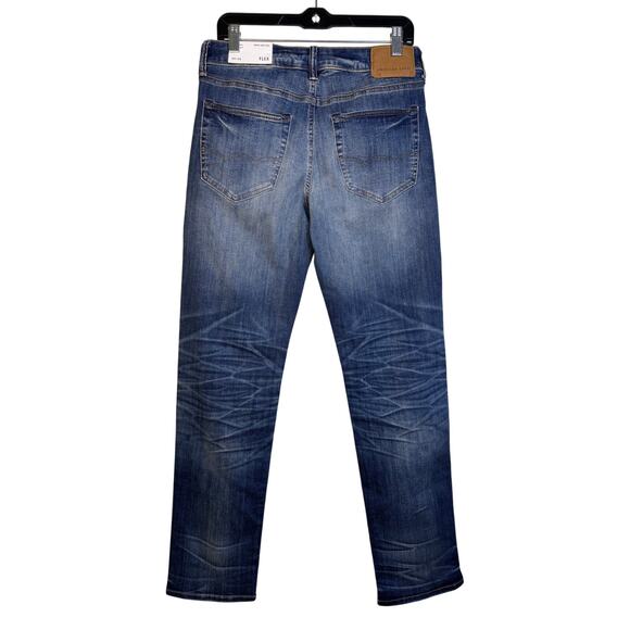 American Eagle Mens Original Straight Jeans size 29/32 Rigid Dark Wash NWT - Picture 4 of 12